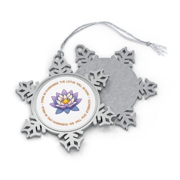 TMJ Lotus Pewter Snowflake Ornament