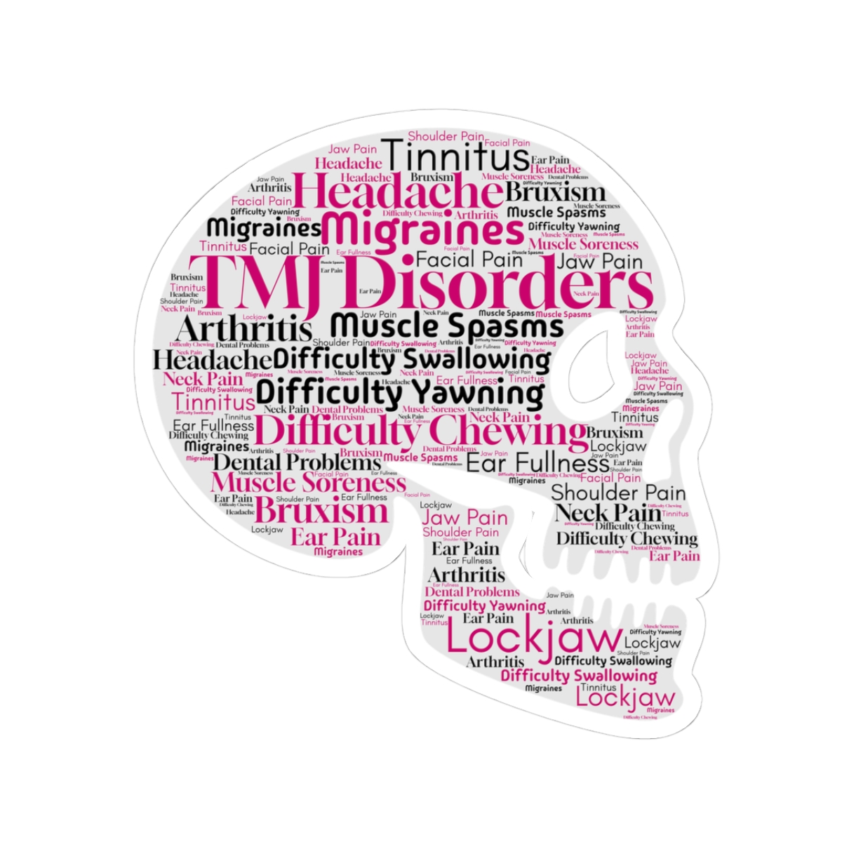 TMJ Disorders Skull Stickers - Image 2