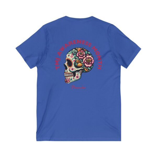 Unisex Sugar Skull V-Neck Tee, November Awareness - Image 18