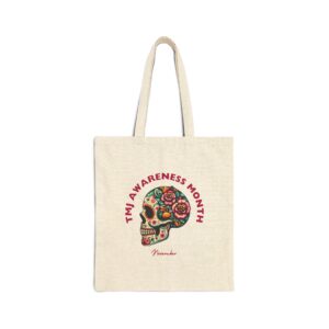 Tote Bag — TMJ Awareness Month Sugar Skull Canvas Tote