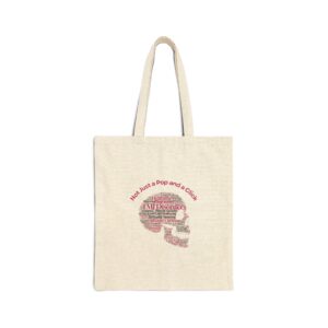 Skull Word Cloud Cotton Tote — “Not Just a Pop and a Click” Eco Canvas Bag